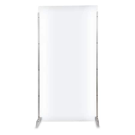 United Visual Products Hinge-less Radius Corkboard, 36"x36", Satin Alum Frame/Buff UVEB3636R-SATIN-BUFF